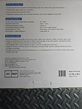 Pkt3101b Puluz 25cm Foldable Led Ring Light Studio Photo Shadowless #2