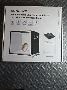 Pkt3101b Puluz 25cm Foldable Led Ring Light Studio Photo Shadowless