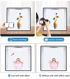 Pu5041b Puluz 40 40cm Foldable Led Light Tent Desktop Photo Studio Box So #3