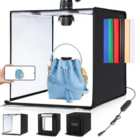 Wan5060 Puluz Caja De Luz Portatil Con Ciento Veinte Luces Led Y Seis Fondos Colores