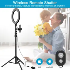 Qiaya 972151160558 Ring Light With Stand And Phone Holder 50 Inch Tripod Remote Compatible Wit #2