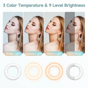 Qirita 658360830319 Clip On Ring Light Rechargeable Selfie Fill Portable Wit #2