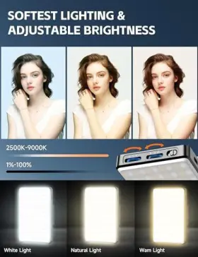 Qirita 658360830449 Selfie Light 120 Led Rechargeable 3000mah Clip Video Fill With #2