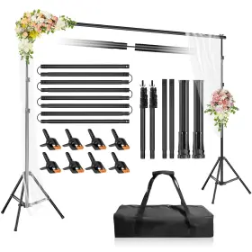 Qf-bs710 Qoolfoto Backdrop Stand 10x7ft Wxh Photo Studio Adjustable Background Support