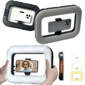 Qypent 762949594803 Phone Video Rig Handheld Led Ring Light Selfie Stabi