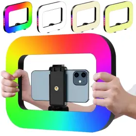 Qypent 762949594810 Phone Video Rig Handheld Led Ring Light Selfie Stabilizer F