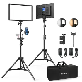 Cri9 Raleno 753215063482 2 Packs Led Video Light And 75inches Stand Lighting Kit Include 3200k5600k