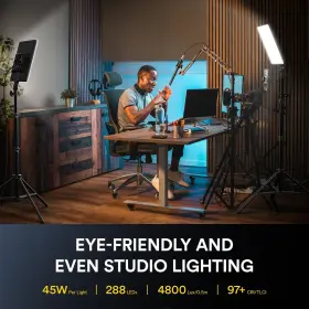 Raleno 810112230871 2-pack Photography Lighting Kit 18 Inch 45w Studio Lights 3200-5600k Led Video L #2