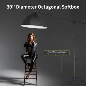 Raleno 850039197970 Photography Lighting Kit 8.5ft X 10ft Background Support System With 30-inch #3