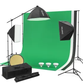 Raleno 850039197970 Photography Lighting Kit 8.5ft X 10ft Background Support System With 30-inch