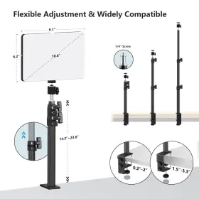 3200k-55 Raubay 781159508806 20w 2-pack Led Video Panel Light With Desk Mount Stand Kit #3