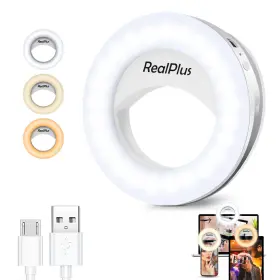 Wld-s102-fba Realplus Selfie Ring Light Rechargeable Portable Phone Clip On With 40 Leds
