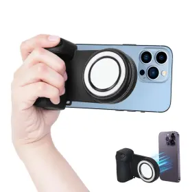 Redcomets 744173799803 Selfie Phone Tripod Mount With Fill Light 4-in-1 Magnetic And Clip Camera