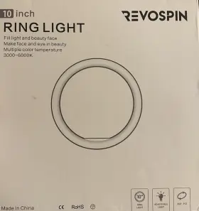 Hq-10 Revospin 10 Inch Ring Light Dimmable Led Streamer Open Box Influencers