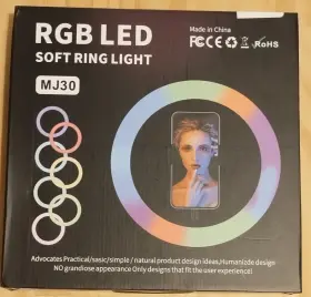 Mj30 Rgb Led Ring Light With Phone Clip Video Beauty Fill