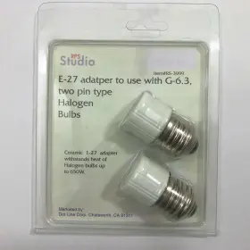 Rs-3999 Rps Studio Photo Lighting Adapters E-27 Ceramic Set Of 2