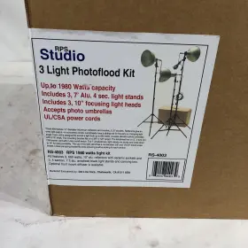 Rs-4003 Rps Studio Rs-4083 3 Light Photoflood Kit Rs-4003- New #2