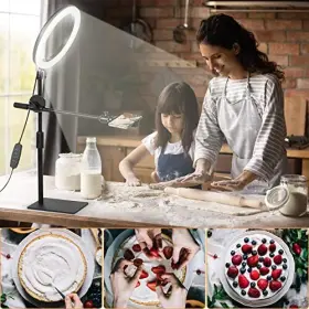 Saikkl 789548884456 Desk Ring Light With Stand 6000k For Photos Live Streaming Video Recording Makeu #2