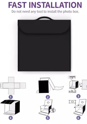 Sat046us Samtian Photo Light Box 8 Pcs Backdrops 24 Inch /60cm Professional Studio ..w #3