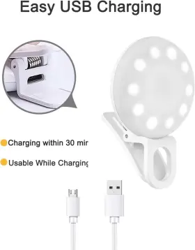 Sansent 313057651676 Mini Ring Light Upgraded Small Clip On Portable Led F #3