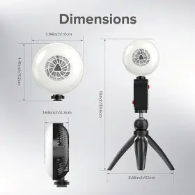 01-16-001-171001 Sansi 10w Led Streaming Light With Retractable Tripod Stand For Video Conference