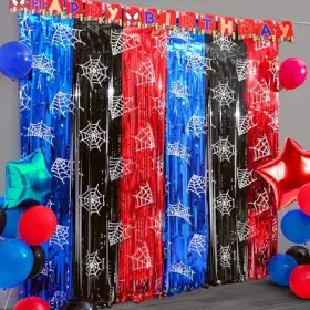Satankya 797422711675 Spider Birthday Party Decoration 2 Pack Web Tinsel -2pack #2