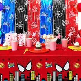 Satankya 797422711675 Spider Birthday Party Decoration 2 Pack Web Tinsel -2pack #3