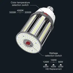 S23145 Satco Hi-pro Wattage And Color Temperature Selectable Led Corncob Lamp #2