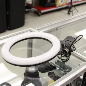 061324z255 Savage Ob A Rgb-rl-ttt Open Box Excellent 12 Inch Bi-color Rgb Tabletop Ring Light With Stan