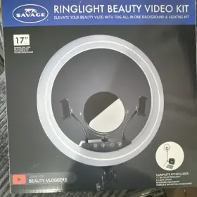 Savage Rvk17 Ringlight Beauty Video Kit 17in Led 24w 240 Dimmable Usb