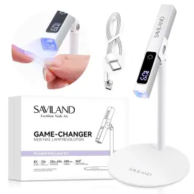 Sa0851-us Saviland Led U V Light With Magnetic Stand And Lcd Screen Portable Nail Lamp Kit H