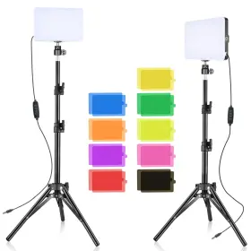 99999seban Sedgewin 2pcs Led Video Light Kit 6500k Dimmable Usb Photography Lighting Stream Inch