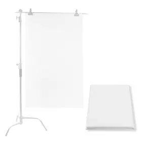 Selens 711281665605 1 Yard X 67 Inch / 1m 1.7m Diffusion Fabric Nylon Silk White Seamless Light Mo