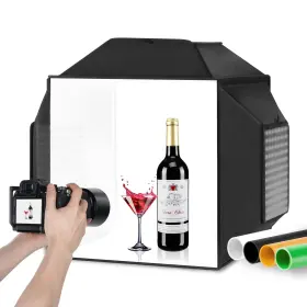 843269 Selens #hmus Portable 16 Inch X16 Photo Light Box With 3 Dimming Panels And 4 Backdrops