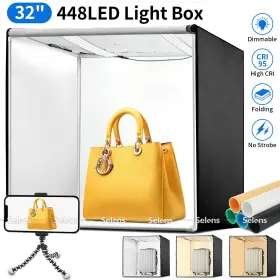 Se-80-4 Selens 32 Inch Led Light Box Tent Photography Lighting Kit Portable Photo Shooting Backdrop