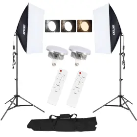 Se-lt-6496 Selens 2pcs Sitoo Softbox Lighting Kit Led Continuous Light Stand Studio Photo Set