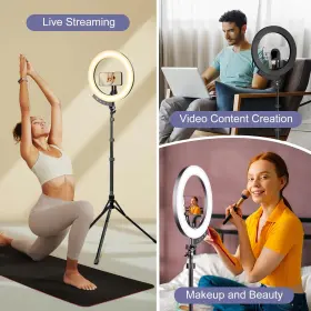 Sensyne 704090988438 12 Inch Ring Light With 62 Tripod Stand Led Selfie Circle St #2