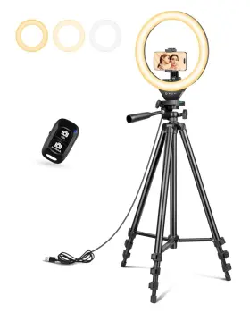 Sensyne 735812902890 10 Inch Ring Light With Stand And Phone Holder Led Selfie Trip