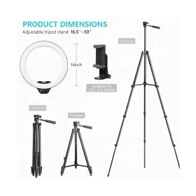 Shutter3 Sensyne 14ftft Ring Light With 50ftft Extendable Tripod Stand Led Circle Lights #2