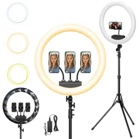Hor0012-01 Sh Ring Light With Stand And Phone Holder 19 Inch Tripod For Iphone Pro