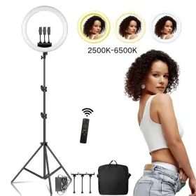 Sh-hxd-18e Sh 18 Led Ring Light With Tripod And Remote For Phone Photography Live Streaming