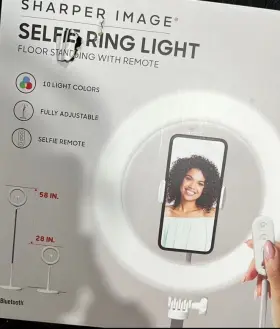 Sharper Image 843479148664 Social Star Selfie Ring Light Adjustable Stand Remote Bluetooth #3