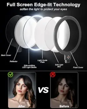Rl12 Shenzhen Yangfeng Trading Company 2pack Large Ring Light With 63ftft Tripod Stand 6500k Professional Full-screen #3