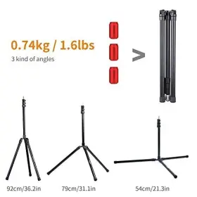 Kf34.018 Shenzhen Zhuoer Photograph 79 Inch/2.01m Light Stand Studio Photography Tripod Heavy Duty 2-pack-basics #3