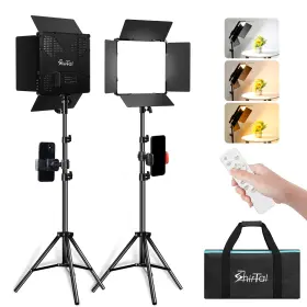 Shirtal 751390872455 14 Inch Led Studio Lights 60w Photography Lighting Kit 2800-6500k Dimmable Photo