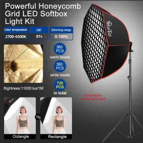 Shirtal 757611670756 Softbox Photography Lighting Kit 37 Inch Octange Wit #2