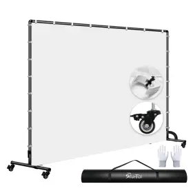 Shirtal-bs23 Shirtal 7x10ft White Photo Backdrop With Stand Movable Photography Kit