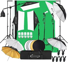 Plk72 Showmaven Photography Lighting Kit Softbox With Photo Backdrop For Produc