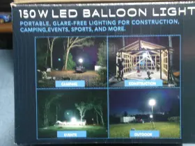 Szblk150w Skyfuze 098556650541 150w Led Balloon Tripod Light With Remote And Free Shipping