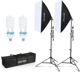 2x20x28in Skytex 445032285224 Softbox Lighting Kit Continuous Photography With